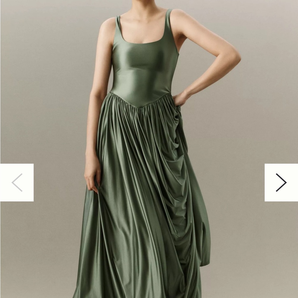 Delfi Collective Oriana Satin Maxi Dress Anthropologie
